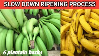 6 WAYS TO SLOW DOWN THE RIPENING PROCESS OF PLANTAIN  PLANTAIN HACKS [upl. by Tloh]