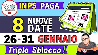 INPS PAGA 26  31 GENNAIO ⚡ NUOVI PAGAMENTI 2024 DATE ANTICIPI ➡ ADI AUU ISEE BONUS 80€ PENSIONI 730 [upl. by Nawotna]