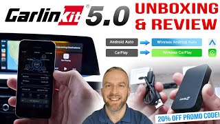 Carlinkit 50 2air Wireless Android Auto amp Apple Carplay Adapter  Unboxing amp Review [upl. by Satsok]