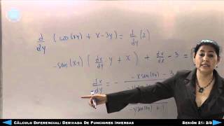 Cálculo Diferencial  Derivada de Funciones Inversas  Sesión 21 23 [upl. by Slavic307]