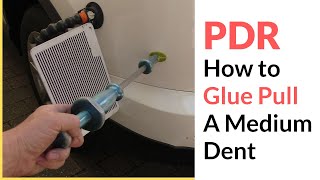 How To Glue Pull Medium Dent Damage  Paintless Dent Removal Tutorial [upl. by Llywellyn223]