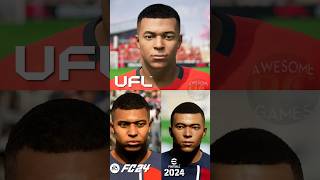 UFL vs FC 24 vs eFootball 2024  Player Faces Comparison mbappe odegaard salah modric [upl. by Vil]