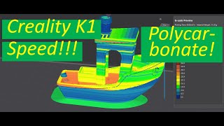 Printing the Polycarbonate 3DBenchy High Speed On Creality K1 [upl. by Ettennaj458]