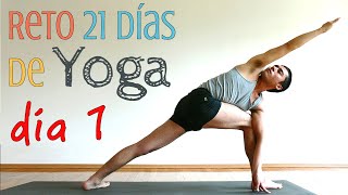 Reto 21 días de Yoga  día 1 [upl. by Hbahsur]