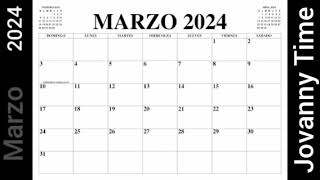 Calendario  Marzo 2024 [upl. by Nalor508]