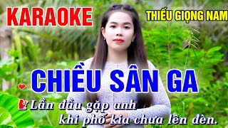 CHIỀU SÂN GA ➤ Song Ca Cùng Tiểu Vy ➤ Karaoke Thiếu Giọng Nam ➤ KARAOKE SONG CÙNG CA SĨ [upl. by Druce794]