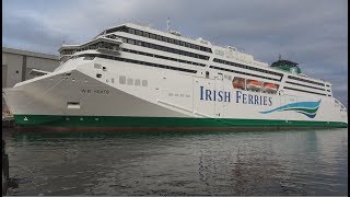 4K  Irish Ferries new WBYEATS Ready to Set Sail  FSG Shipyard Flensburg [upl. by Naashar]