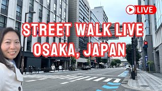 Street Walk Live Osaka SakaesujiHonmachi Semba Center Building [upl. by Ayekam86]