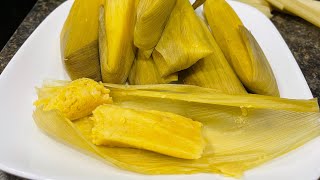 Receta Tamales de elote 🌽 de esta manera no te quedan aguados [upl. by Nnaillek]