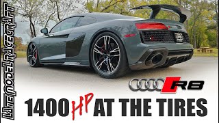 LMR Twin Turbo 1400WHP Audi R8  What A Blast [upl. by Ellehsar304]