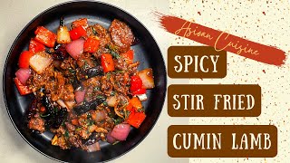 SPICY STIR FRY CUMIN LAMB HOW TO COOK CUMIN LAMB BEST LAMB STIR FRY RECIPE [upl. by Notsle328]