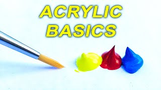 Acrylic Painting TIPS for Beginners  How to GET STARTED [upl. by Atsed]