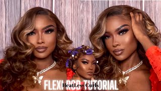 HeatLess Curls  FlexiRod Tutorial ft UNICE Hair [upl. by Silvio]