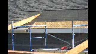 Construction of a roof addition over an existing concrete patio in Bozeman MT part 2 [upl. by Eemla]