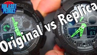 Casio GShock Ga100c1a3 Replica Vs Original [upl. by Hovey412]