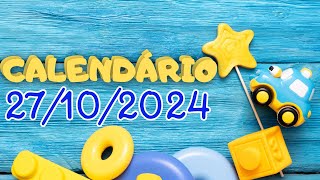 CALENDÁRIO DE 27 DE OUTUBRO DE 2024 ALUNONOTADEZ10 ensinofundamental [upl. by Lotsyrc]