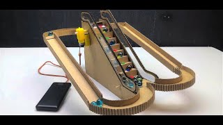 How to make Marble Run Machine with escalator out of cardboard [upl. by Agon]