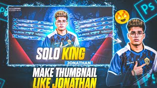 How to make thumbnail like Jonathan 🥳  Bgmi thumbnail kaise banaye 🤯  thumbnail editing 😎 [upl. by Verger]