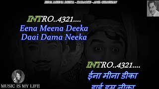 Eena Meena Deeka Karaoke With Scrolling Lyrics Eng amp हिंदी [upl. by Suki]