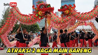 SERU  Atraksi 2 Naga Liong Main Bareng  Barongsai Lion Dance 2023 [upl. by Anahahs715]