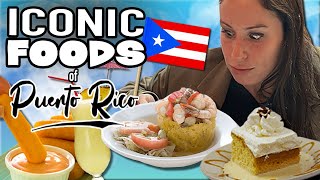 Iconic Foods of Puerto Rico Feat Mofongo Soffrittos Daiquiris Dulce De Leche Churrasco amp More [upl. by Aennil317]