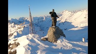 Rocciamelone 3538mt in inverno FPV Long Range MauryX [upl. by Susejedairam]