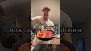 HOMEMADE pizza in a PAN pizza youtubeshorts trending cooking food foryou better [upl. by Hurty]