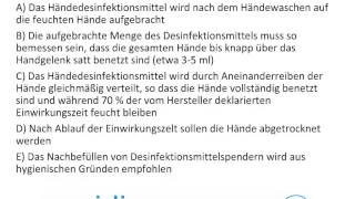 Besprechung Heilpraktiker Prüfung Oktober 2014  Frage Hygienische Händedesinfektion [upl. by Les969]