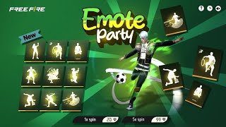 100 EMOTE PARTY EVENT  FREE FIRE [upl. by Acinorrev]