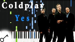 Coldplay  Yes Piano Tutorial Synthesia  passkeypiano [upl. by Yellhsa157]