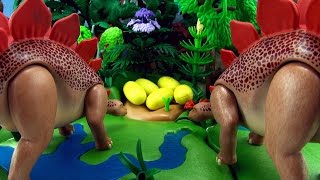 Stegosaurus Song  Dinosaur song for kids  5 Stegosaurus eggs hatching  Playmobil Dinos [upl. by Macmullin]