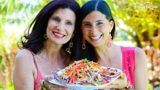 FullyRaw Vegan Pad Thai with Mom and Me [upl. by Hilario]