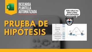 Prueba de Hipótesis en EXCEL 🟩 AUTOMATIZADA 🤖  Contraste de hipótesis cuantitativas y cualitativas [upl. by Isied]