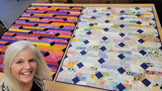 LONELY SCRAPS INTO LOVELY QUILTS Donnas FREE PATTERN quotScrap Strips Diamond Tripquot tutorial [upl. by Brannon703]