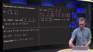 Complex eigenvalues an eigenvectors  example [upl. by Licko276]