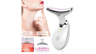 Thermal Neck Lifting and Tighten Massager Electric Microcurrent Wrinkle Face Beauty Device for Woman [upl. by Rosemari]