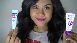 Review Maybelline Baby Skin Pore Eraser amp Rimmel Stay Matte Primer [upl. by Naggem]