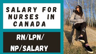 Salary for Nurses in Canada RN LPN NP  Nursing pay Ontario [upl. by Eadrahs]