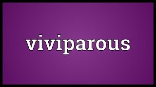 Viviparous Meaning [upl. by Eilah]