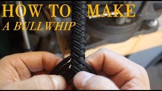 How to Make a Paracord Bullwhip  a full length tutorial by Nick Schrader [upl. by Anyotal568]