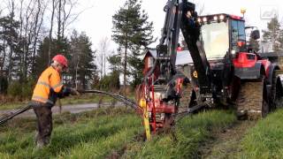 Cable ploughing with HUDDIG 1260C Muddy Mary [upl. by Waugh242]