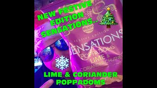 Walkers sensations festive edition Lime amp Coriander Chutney Poppadoms [upl. by Akihsal]