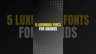 5 Luxurious Fonts Every Brand Needs branding fonts canva videoediting graphicdesign dubai [upl. by Nylehtak]