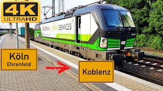 【4K】 Führerstandsmitfahrt Köln Ehrenfeld nach Koblenz HBF über EifeltorBonnRemagenAndernach [upl. by Atiluap361]