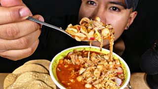 COMIENDO POZOLE ROJO 🍲🇲🇽  ASMR MUKBANG [upl. by Albers]