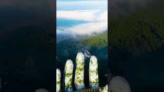 Golden Bridge Danang with Giant Hand  Most Incredible Landmark Ever [upl. by Nyleuqcaj]