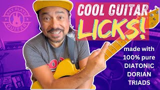 Cool Guitar Solo Licks Using Diatonic Triads  Guitar Lesson  Tutorial [upl. by Maghutte]