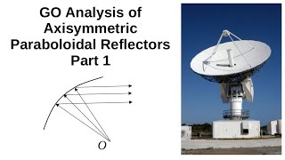 111 GO Analysis of Axisymmetric Paraboloidal Reflectors Part 1 [upl. by Janaya576]