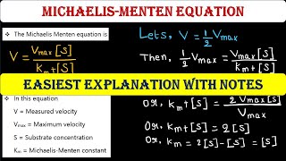 Michaelis Menten equation  Biochemistry [upl. by Thamora]