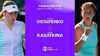 Jelena Ostapenko vs Daria Kasatkina  2024 Adelaide Final  WTA Match Highlights [upl. by Chambers]